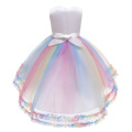 Vestido de vestido bordado de puff buff princess Dress Dress